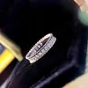 S925 silver punk band ring with all diamond for women wedding and daily jewelry wear gift free shipping PS6443