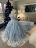 Свадебное свадебное платье с мячом с высоким кружевным подол аппликацией от плеча короткие рукава детская голубая мечта романтика