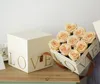 Scatola di fiori con maniglia Abbraccio Secchio Rosa Fiorista Regalo Confezione regalo Confezione di cartone Borsa F0427