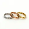Женские титановые стальные украшения римские цифры кольца для женщин CZ Crystalls Ring