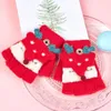 Crianças inverno quente desenhos animados de malha mitenes menino / meninas peles lã crianças meia dedo flip luvas dobrável mittens1