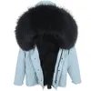 Man 7XL Fur Coat Parkas Winter Jacket Coat Vattentät Parka Big Real Fur Collar Natural Liner Long Ytterkläder