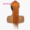 Synthetic Headband Wig Braiding Hair Wigs For women Leopard Turban Wrap Brown Ponytail Curly91510383702938