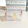 pvc clear purses cartoon girls coin purses multifunction storage bag cut clear bag kids purse holders portable mini keychain bags