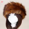 high quality 2020 1PC Women Thick Fluffy Faux Fur Russian Cap Lady Head Hat Outdoor Ski Casual Hats Spring Autumn Winter Bomber Ha2579