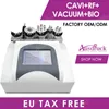 EU 세금 무료로 6in1 무선 주파수 기계 슬리밍 초음파 캐비테이션 진공 RF BIO 피부 리프트 체중 감량 장비