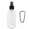 30/50ml Empty Spray Bottle Portable Plastic Bottles Reusable Soap Toiletries Container with Keychain Hook Spray Bottle Travel Bottle GGE2097