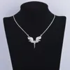 Pekurr 925 Sterling Argent Sterling CZ Angle Aile Phoenix Eagle Bird Colliers Pendentifs Pour Femmes Silver Chaîne Bijoux Cadeaux Q0531