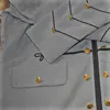 男性ヴィンテージミリタリージャケットゴシック軍事パレードジャケット刺繍ボタン無地トップレトロ制服カーディガン上着 LJ201013