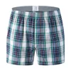 Mens Underwear Boxers Loose Stripe And Plaid Shorts Men's Panties Cotton Large Size Arrow Pants At Home Underwear Men 201023