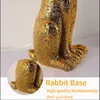 Rabbit Table Lamp Gold Lampe Night Lights Desk Light 24 by 49cm Bedroom Bedside LED Lamps for Home Office US Stock