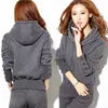 Conjuntos das Mulheres Outono Mulheres Mulheres Hoodie Calças Definir Zíper Tracksuit Suéter Calças Sportswear Tracksuit Ternits 201028