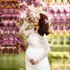 Nowa seksowna fotografia ciążowa sukienki do baby shower party długą ciążę strzelaniny sukienka cute kobiety w ciąży maxi suknia zdjęcie prop AA220309