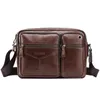 Maletines PI UNCLE Leather Retro Men's Shoulder Messenger Bag Maletín Bolso de mano con múltiples bolsillos Bag1