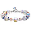 Bracelet aurores boréales avec cristaux scintillants pour femmes et filles, nouvelle collection, chaîne à maillons, DOD88617097718