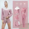 2/3/4/5/7PCS Vrouwen Yoga Set Workout Kleding Voor Gym Sport hardlopen en fietsen pak plus size XXXL 220117