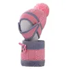 Gorro feminino de tricô com gola e cachecol conjunto de esqui esportes ao ar livre inverno macio e quente com protetor bucal para adultos adolescentes