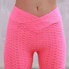 V bandagem ginásio leggings esporte mulheres fitness yoga calças estiramento alta cintura cintura esporte leggings calças calças calças moles H1221