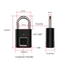 Mini Kilit Açma Şarj Edilebilir Akıllı Kilit Anahtarsız Parmak İzi Kilit Anti-Hırsızlık Güvenlik Asma Kilit Kapı Bagaj Kilidi Küçük Kutu Y200407