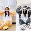 Kigurumi Adulte Femmes Hommes Animal Corgi Pyjamas Flanelle Dessin animé Chien Cosplay Onesie Corgi Chaud Hiver Pijama 201109