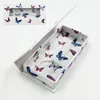 Glitter False Eyelash Box Puste Magnetyczne Mink Rzęsy Pudełko Opakowań Butterfly Drukowane Fałszywe Rzęsy Opakowania
