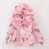 Niños Chaquetas de primavera Niñas Unciorn Windbreaker Niños con capucha Fleece Abrigos de lluvia Trajes a prueba de agua Teeangers Girl Blazer LJ201130