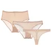 Varsbaby sexy transparent yarn underwear 3 pcs briefs+thongs+ high waist panties S M L XL XXL for ladies 201112