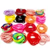 Handmade Solid Color Ties Ring Hair Rubber Hairbands Elastic Rope Ponytail Holder For Kids Girl Fashion Accessories