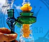 Hosahs Limited Edition Glass Water Bongs Zob Hitman Mini Bottom B￤gare Bong 9 "Rasta