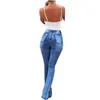 Jean femme taille haute vêtements jambe large Denim fermeture éclair bleu Streetwear Vintage 2021 mode Harajuku pantalon droit XXXL