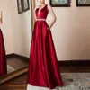 مثير عارية الذراعين فساتين طويلة رسمية الخامس الرقبة أنيقة حزب اللباس أكمام اللباس vestido دي فيستا الطابق طول اللباس Y0118