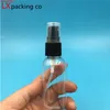 50 PCS Free Shipping 10 30 60 100 ML Clear Transparent New Spray Bottles Black Sprayer Perfume LiquidCosmetic Containers sgood quantity