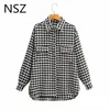 zwart en wit houndstooth coat