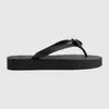 Sommar emblematiska mönster Dam Chevron G-Thong Sandal Skor Dam Strand Slip On Slides Lyx Designer Flip Flops Sandalias 35-42