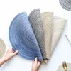 Handgjorda Weave Ramie Placemat Circular Multi Färger Isolering Anti Slip Table Pad Hot Food Cup Bowl Pan Mat Ny Ankomst 4 3DY L2