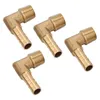 Pneumatic Tools 4 PCS Hose Barb Brass Male Elbow Tail Fitting Adapter G1/4 Inch