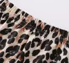 Leopard Baby Girl Abiti a maniche lunghe con cappuccio Pantaloni svasati Imposta neonati Pagliaccetto casual con cappello Pullover Boutique Set di abbigliamento per bambini LSK1923