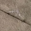 Sprzedaż S925 Sterling Silver Little Princess Crown Diamond Ring Simple Sen Series Fress Fresh