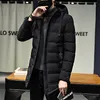 Giacca invernale uomo lungo parka con cappuccio spessore cappotto caldo uomo autunno outwear giacca di moda giacca palla giacca solido colore plus size 4xl 201204