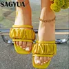 Terlik Kadın Sandalet Yaz Yeni Bohemian Flip Flop Açık Toe Flats Tasarımcı Klasik Slingback Yürüyüş Ayakkabıları Mujer Slaytlar 220309