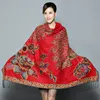 Scarves Blanket Poncho Cape Double Sidor Winter Kvinnors Cashmere Sjal Stor Squar Peacock Scarf Oversize Soft Wrap Tjock