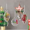 Boule décorative de Noël créative fenêtre lumineuse boule de Noël suspendue boule de Noël en plastique transparent boule creuse lampe à LED T9I00736