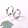 Mode titanium staal rose goud kristal stenen hoepel oorbellen luxe sieraden vrouwen dames minimalisme oorbellen sieraden cadeau