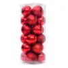 Grandes bolas de Natal de plástico 24 pcslot para decoração de árvores de Natal Ornamentos de 8 cm 6 cm 4 cm Bola de isopor atacado de atacado 201027