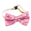 Nya Pet Tie Sequins Dog Slipsar Krage Bow Flower Tillbehör Dekoration Tillbehör Mode Färg Bowknot Slips