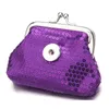 Noosa Chunks Metallo Zenzero 18Mm Bottoni a pressione Gioielli Portamonete Paillettes Piccoli Portafogli Pouch Bambini Ragazza Donna Sacchetti di Soldi Hnq4F