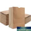 100 conjuntos de couro descartável Amarelo inferior Praça saco de papel pão Takeaway embalagem Bag Kraft papel de Brown