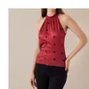 Sexy Frauen Enge Tops Schlank Ärmellose Tank Weste Fitness Neckholder Top Mode Gedruckt Dot Damen T-shirts