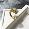 Donia jewelry luxury ring fashion set leopard Titanium micro-inlaid zircon European and American creative designer gifts with box