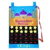 Eid Kalender Ramadan Countdown Calendar med 30 återanvändbara stjärnor för barn Muslimska parti dekorationer RRD13147